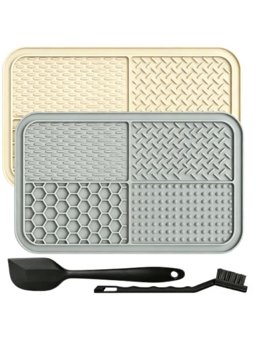 2 Pcs Lick Mat for Dogs and Cats Slow Feeder Lick Pads for Boredom